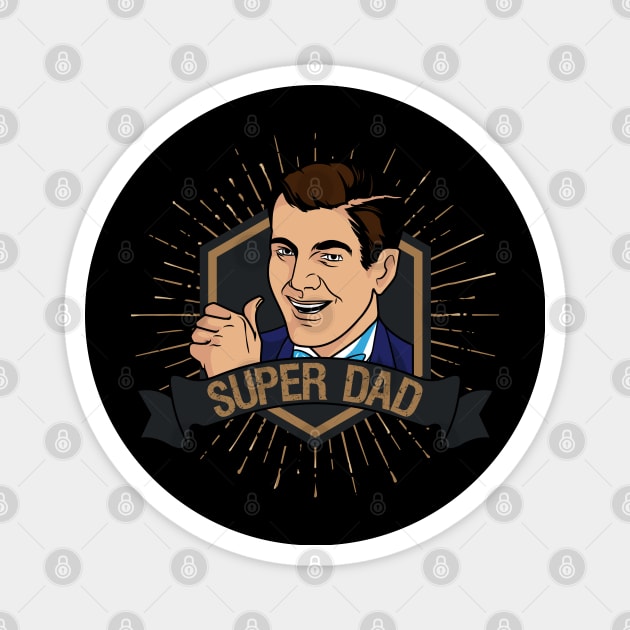 Super Dad Meme Face Magnet by AngelFlame